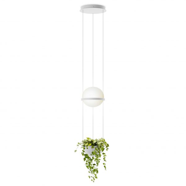 Vibia Palma Hanglamp 3724 LED met plantenbak mat wit