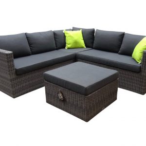 Sahara Gibson hoek loungeset 4-delig antraciet