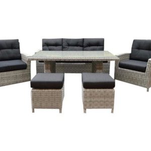 San Marino combi + krukjes lounge-diningset natural white grey