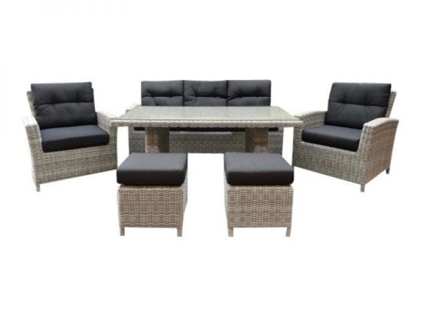 San Marino combi + krukjes lounge-diningset natural white grey