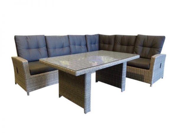 San Marino verstb. corner rechts lounge-diningset natural kobo grey