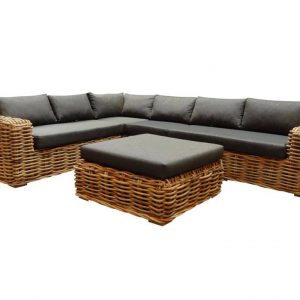 Sabuga hoek loungeset  5-delig naturel rotan