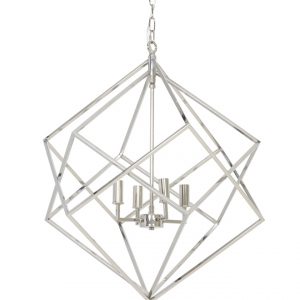 Light & Living Hanglamp 'Liselle' 4-Lamps, nikkel