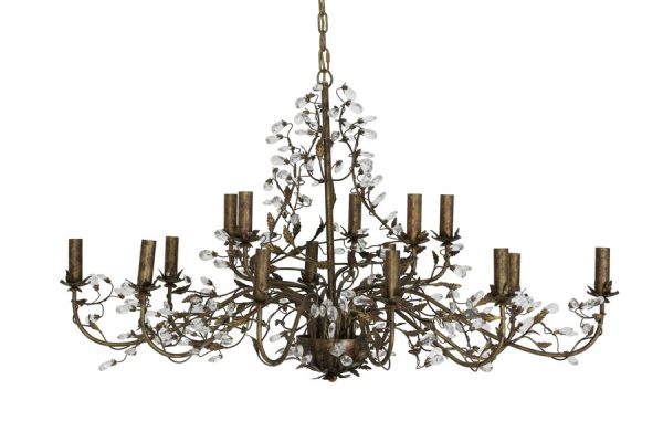 Light & Living Hanglamp 'Evita' 15 lichts 122x72x150 cm E14, bruin, kleur Bruin