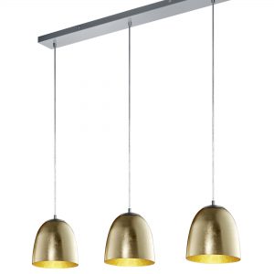 TRIO Hanglamp 'Ontario', 3-lamps, kleur Goud