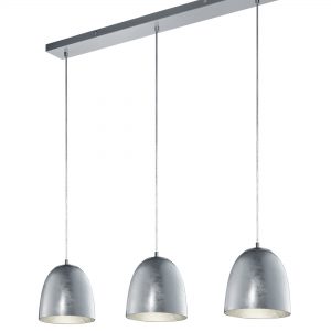 TRIO Hanglamp 'Ontario', 3-lamps, kleur Zilver