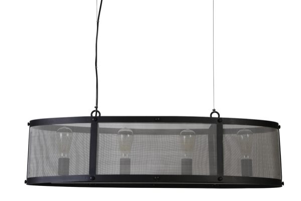 Light & Living Hanglamp 'Lancelot' 4 lichts 100x31x25 cm, zwart