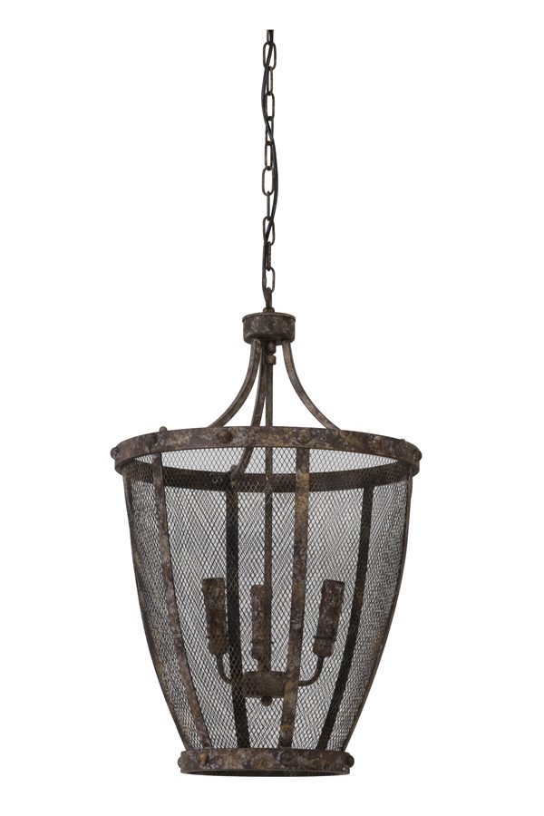 Light & Living Hanglamp 'Simona' 3-Lamps, antiek roest