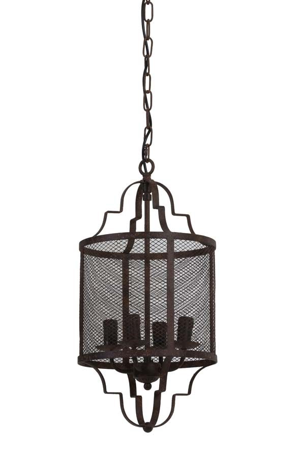 Light & Living Hanglamp 'Lorelei' 4-Lamps, antiek bruin