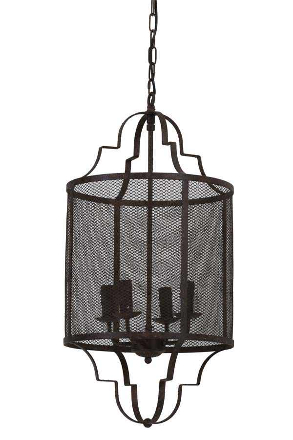 Light & Living Hanglamp 'Lorelei' 4-Lamps, antiek bruin