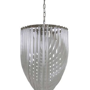 Light & Living Hanglamp 'Arabella' 4-Lamps, glas helder+nikkel