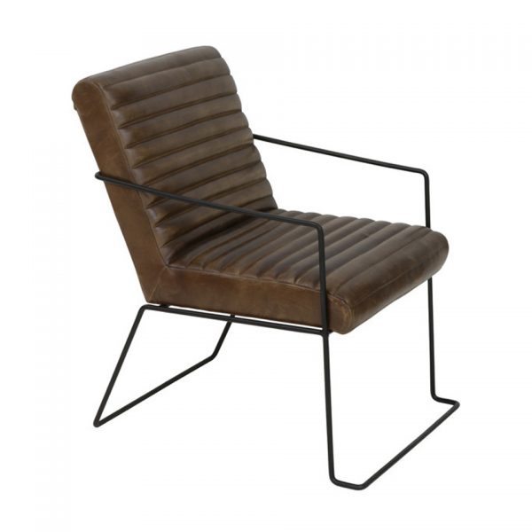 Light & Living Fauteuil 'Moriarty', leer bruin