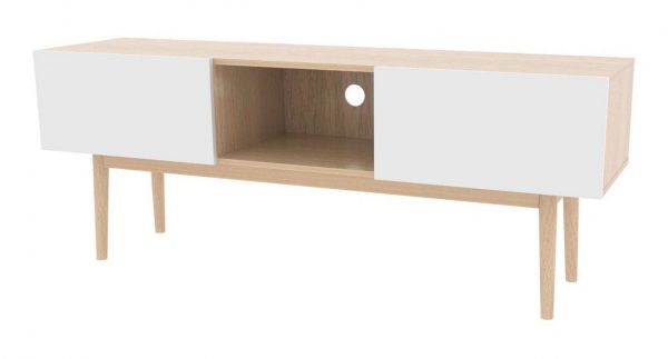 Interstil TV-meubel 'Bergen' 150cm, kleur eiken/wit