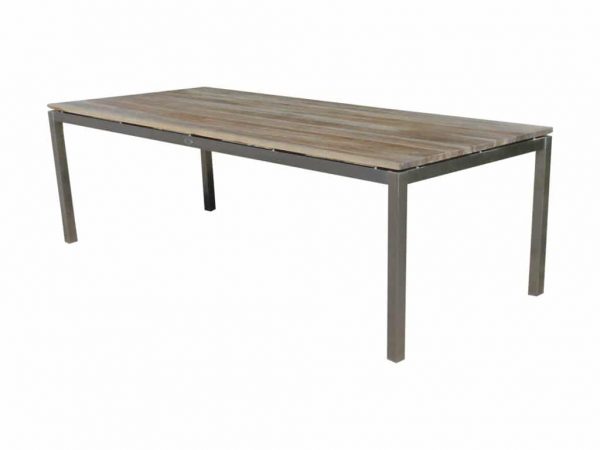 Troy RVS teak tafel Ploss 200