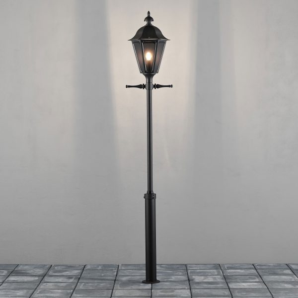 Konstsmide Staande Buitenlamp 'Pallas' 260cm hoog, E27 max 100W / 230V, kleur Zwart