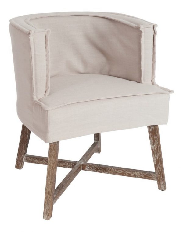 J-Line Fauteuil 'Richarda' kleur beige