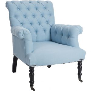 J-Line Fauteuil 'Rufin' kleur lichtblauw