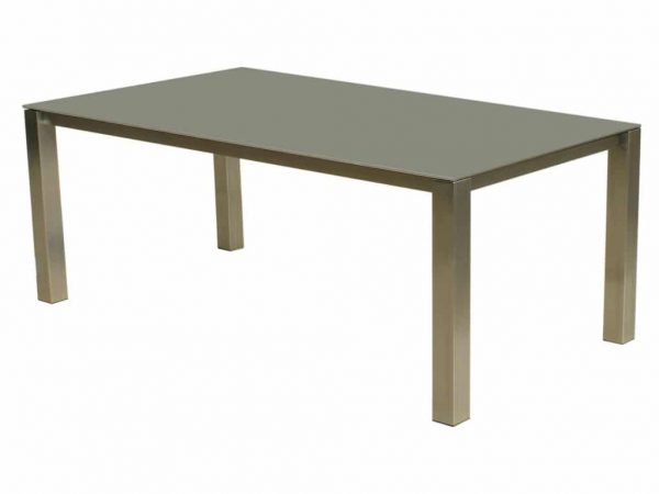 Grace 200 RVS gehard glas tuintafel