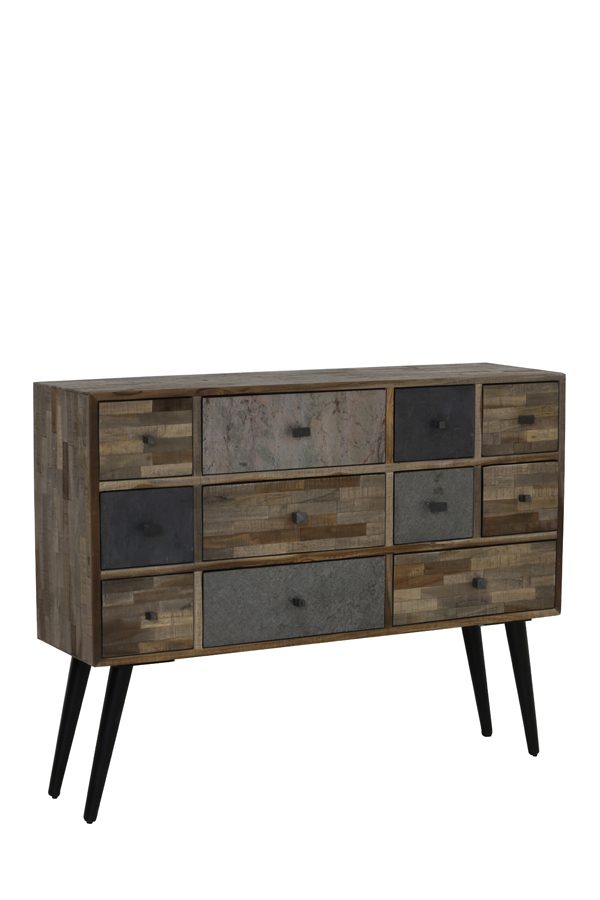 Light & Living Kast 'Camarico', mix hout-mat zwart