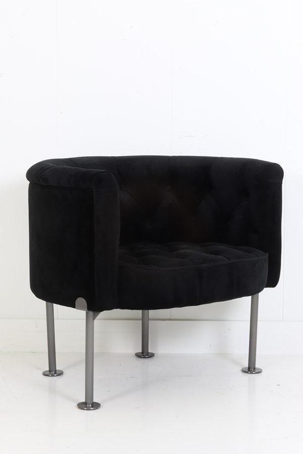 Light & Living Fauteuil 'Jewet', velvet zwart