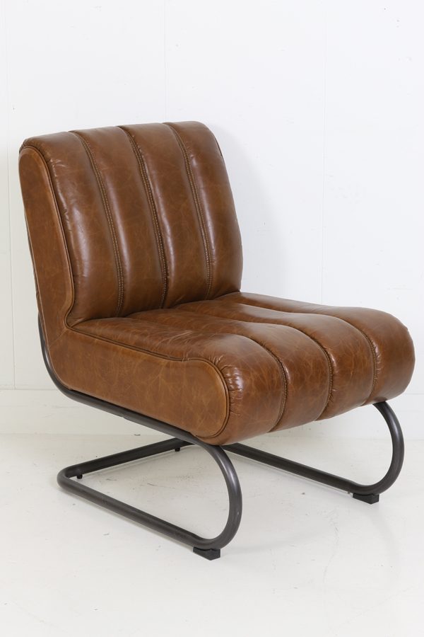 Light & Living Fauteuil 'Russel', leer bruin