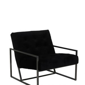 Light & Living Fauteuil 'Geneve', velvet zwart