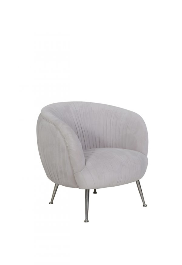 Light & Living Fauteuil 'Tilton', velvet grijs