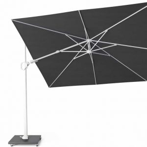 Challenger T2 premium zweefparasol 300x300 cm  witte mast faded black