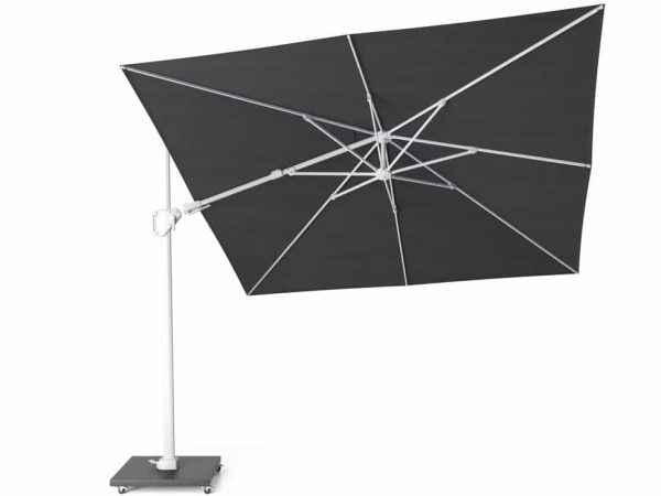 Challenger T2 premium zweefparasol 300x300 cm  witte mast faded black