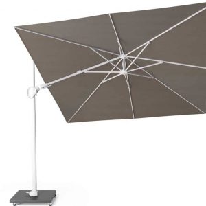 Challenger T2 premium zweefparasol 300x300 cm witte mast havanna