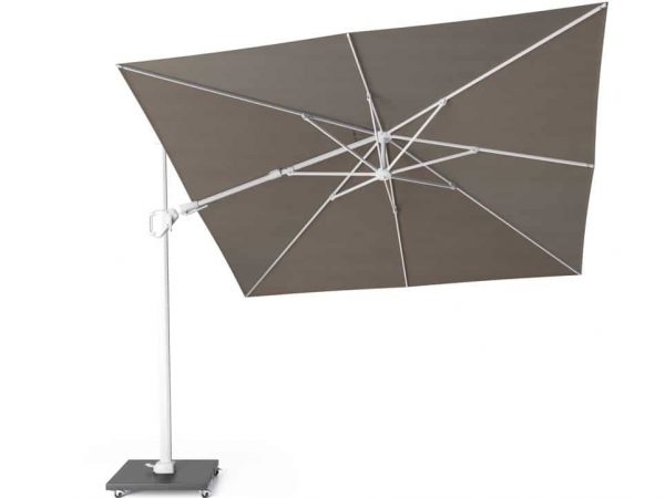 Challenger T2 premium zweefparasol 300x300 cm witte mast havanna