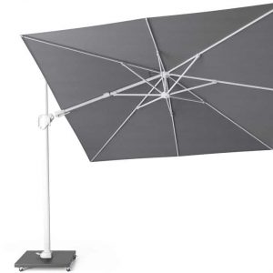 Challenger T2 premium zweefparasol 300x300 cm witte mast manhattan