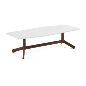 Kave Home Salontafel 'Tropid 130' Walnoot, kleur wit