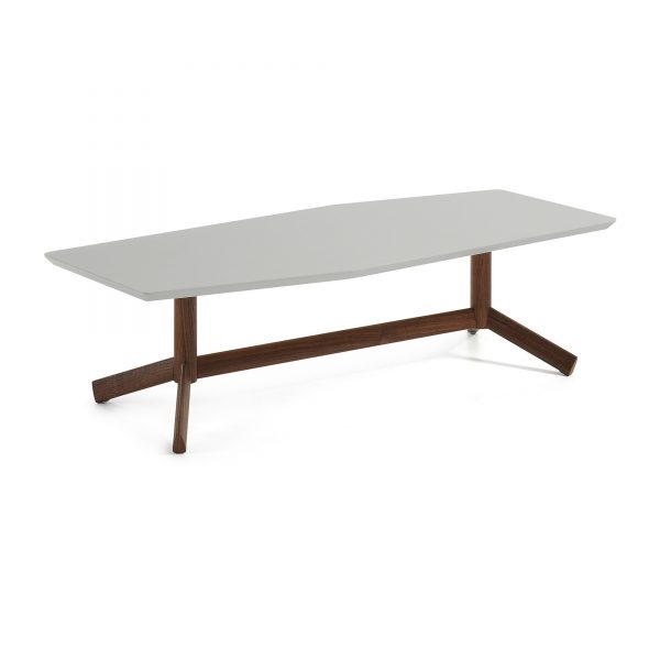 Kave Home Salontafel 'Tropid 130' Walnoot, kleur grijs