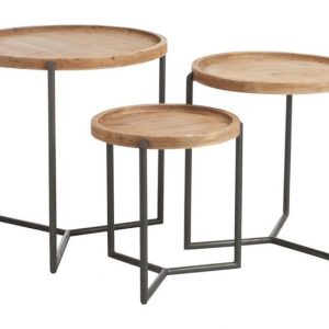 J-Line Bijzettafel 'Pierrette' set vam 3 stuks