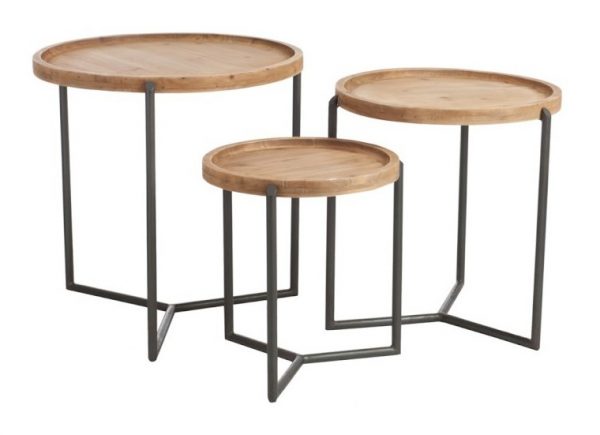 J-Line Bijzettafel 'Pierrette' set vam 3 stuks