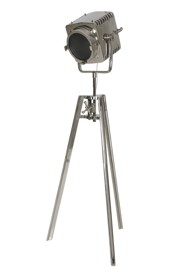 Light & Living Vloerlamp 'George' driepoot H196, nikkel