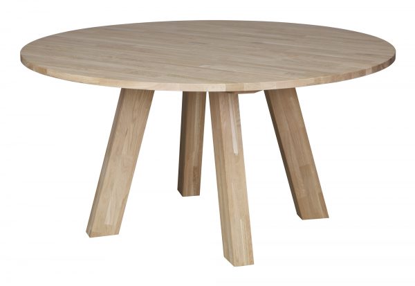 Woood Ronde Eettafel 'Rhonda XL' Eiken, 150cm, kleur Onbehandeld