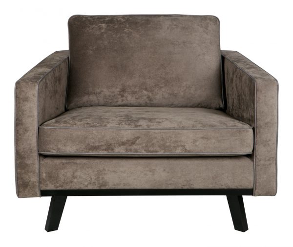 BePureHome Fauteuil 'Rebel Brushed' Met Houten Onderstel