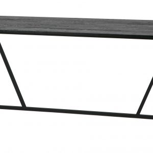 Woood Eettafel 'Silas' Eiken 220 x 90cm, kleur Blacknight