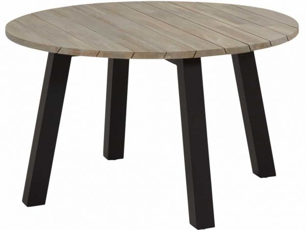 Derby dining tuintafel 130xH75 cm aluminium teakhout