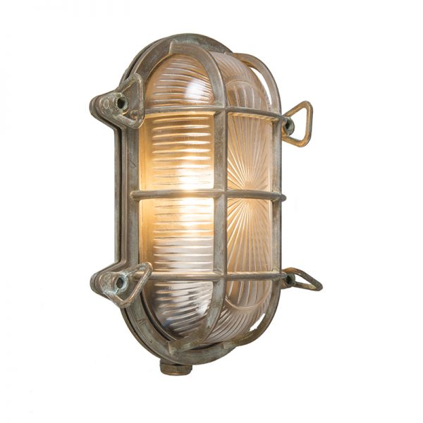 Wand- en plafondlamp Nautica 1 ovaal antiek