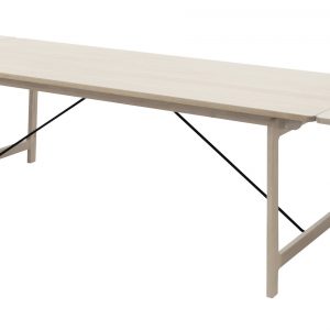 Interstil Eettafel 'Eik' eiken, 220 x 95cm met 2 verlengbladen