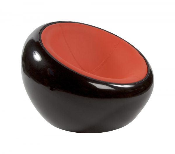 Kokoon Design fauteuil 'Jupiter', kleur Zwart/Rood