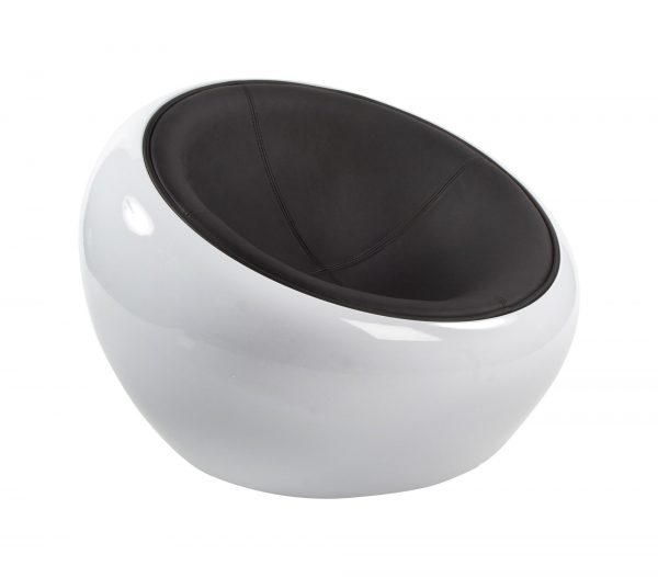Kokoon Design fauteuil 'Jupiter', kleur Wit/Zwart