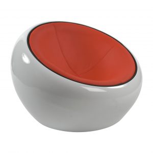 Kokoon Design fauteuil 'Jupiter', kleur Wit/Rood