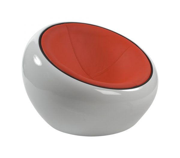 Kokoon Design fauteuil 'Jupiter', kleur Wit/Rood