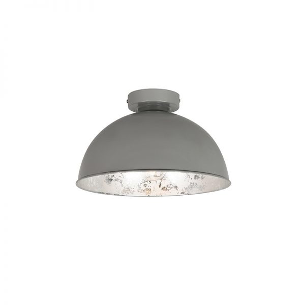 Plafondlamp Magna Basic 30 mat grijs met zilveren binnenkant