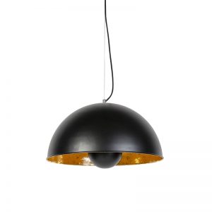 Hanglamp Magna 50 mat zwart met gouden binnenkant