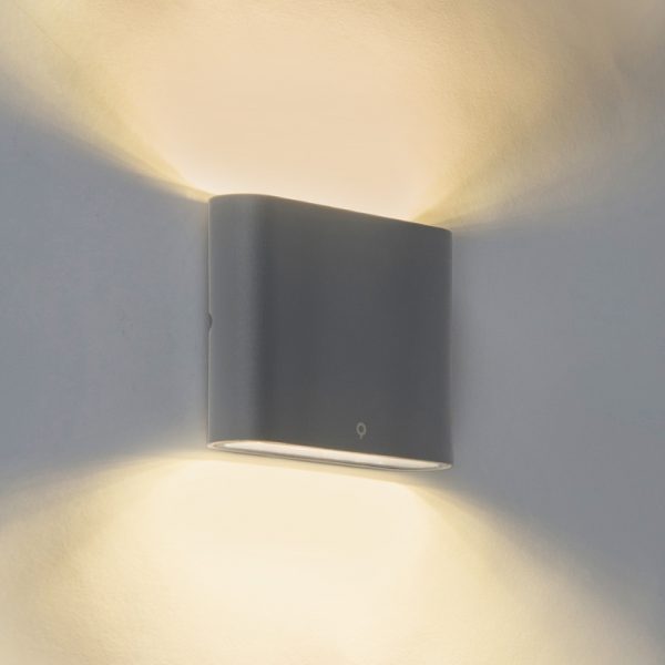 Moderne buitenwandlamp donkergrijs 11,5cm incl. LED - Batt